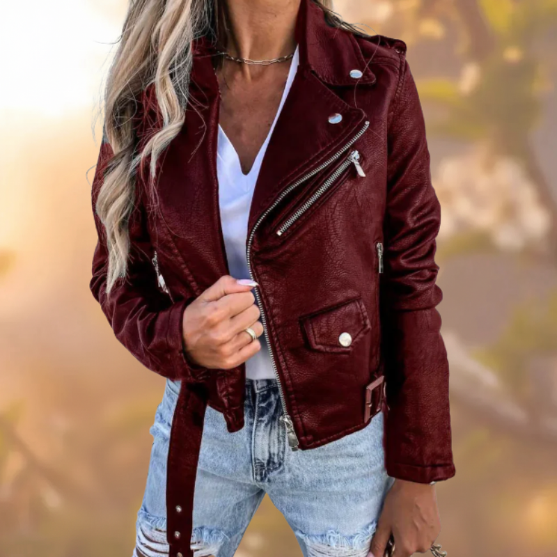 Antonella® | Jacke aus Echtem Leder